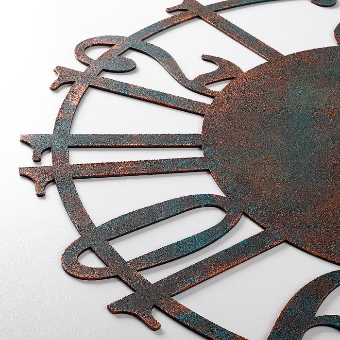 Wallity Reloj de pared decorativo de metal Multicolor